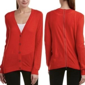 XL Red CAbi Cobblestone Zip Back Cardigan
